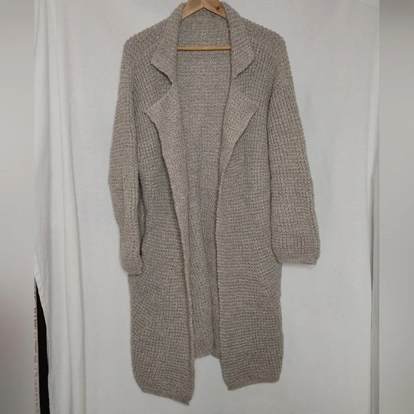 Pendleton EMERY CARDIGAN Coatigan Longline Tan Mix Beige Neutral wool‎ alpaca L - Picture 2 of 10